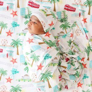 NWT Posh Peanut Hollywood BABY Swaddle & Beanie Set - OS